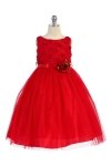 Navy Blue Sleeveless Tulle Dress with Mesh Rolled Flowers Flower Girl Dress Navy Blue Sleeveless Tulle Dress with Mesh Rolled Flowers Flower Girl Dress