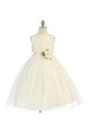 Navy Blue Sleeveless Tulle Dress with Mesh Rolled Flowers Flower Girl Dress Navy Blue Sleeveless Tulle Dress with Mesh Rolled Flowers Flower Girl Dress