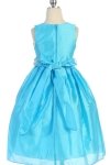 Lilac Sleeveless Silk Shantung Flower Girl Dress
