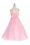 Fuchsia Jeweled Bodice Ruffle Layered Organza Flower Girl Dress Fuchsia Jeweled Bodice Ruffle Layered Organza Flower Girl Dress