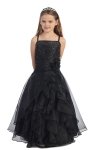Fuchsia Jeweled Bodice Ruffle Layered Organza Flower Girl Dress Fuchsia Jeweled Bodice Ruffle Layered Organza Flower Girl Dress