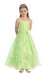 Fuchsia Jeweled Bodice Ruffle Layered Organza Flower Girl Dress Fuchsia Jeweled Bodice Ruffle Layered Organza Flower Girl Dress