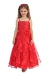 Fuchsia Jeweled Bodice Ruffle Layered Organza Flower Girl Dress Fuchsia Jeweled Bodice Ruffle Layered Organza Flower Girl Dress