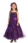 Fuchsia Jeweled Bodice Ruffle Layered Organza Flower Girl Dress Fuchsia Jeweled Bodice Ruffle Layered Organza Flower Girl Dress