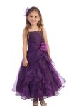 Fuchsia Jeweled Bodice Ruffle Layered Organza Flower Girl Dress Fuchsia Jeweled Bodice Ruffle Layered Organza Flower Girl Dress