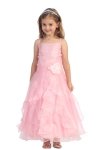 Fuchsia Jeweled Bodice Ruffle Layered Organza Flower Girl Dress Fuchsia Jeweled Bodice Ruffle Layered Organza Flower Girl Dress