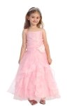 Fuchsia Jeweled Bodice Ruffle Layered Organza Flower Girl Dress Fuchsia Jeweled Bodice Ruffle Layered Organza Flower Girl Dress