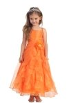 Fuchsia Jeweled Bodice Ruffle Layered Organza Flower Girl Dress Fuchsia Jeweled Bodice Ruffle Layered Organza Flower Girl Dress