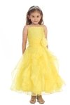 Fuchsia Jeweled Bodice Ruffle Layered Organza Flower Girl Dress Fuchsia Jeweled Bodice Ruffle Layered Organza Flower Girl Dress