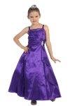 Pink Brilliant Satin Ruffle Detail mA-line Flower Girl Dress with Sparkles