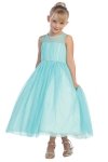 White Sleeveless Tulle Overlaid Girl Dress White Sleeveless Tulle Overlaid Girl Dress