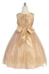 Off White Sleeveless Taffeta Dress with Soft Glittered Flower Girl Dress Off White Sleeveless Taffeta Dress with Soft Glittered Flower Girl Dress