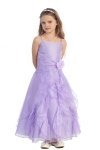 Red Jeweled Bodice Ruffle Layered Organza Flower Girl Dress