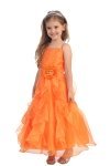 Red Jeweled Bodice Ruffle Layered Organza Flower Girl Dress