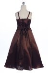 Teal Green Brilliant Satin Rufflel Detail A-line Flower Girl Dress with Sparkles
