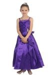Teal Green Brilliant Satin Rufflel Detail A-line Flower Girl Dress with Sparkles