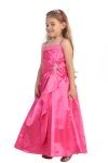 Teal Green Brilliant Satin Rufflel Detail A-line Flower Girl Dress with Sparkles