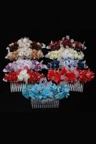 Floral decorations on a comb