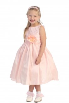 Flower Girl Dress with Waffle Shaped Bodice Flower Girl Dress with Waffle Shaped Bodice