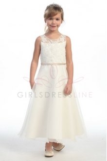 Ivory Pearl sequence Flower Girl Dress Ivory Pearl sequence Flower Girl Dress