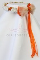 Ivory/Orange Head piece for the flower girl