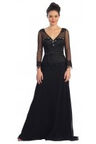 LACE / CHIFFON LONG DRESS