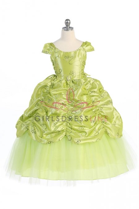 Lime Cinderella Flower Girl Dress with Cap sleeves Lime Cinderella Flower Girl Dress with Cap sleeves