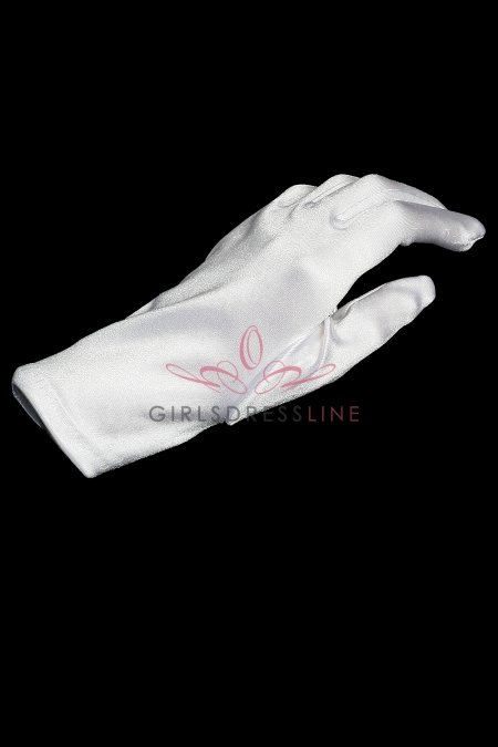Medium Length Colorful Satin Gloves