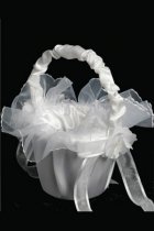 Organza Trimmed Flower Girl Basket