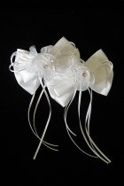 Paired Small Hair Clips with Rhinestone Accents