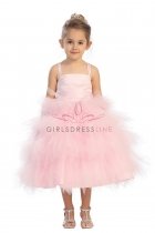 Pink Multi Layered Tulle Skirt Dress