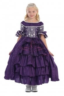 Purple Renasance Style Stunning Poly-Silk Disigner's Quality Dress with Sleelves Purple Renasance Style Stunning Poly-Silk Disigner's Quality Dress with Sleelves