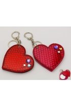 Red Heart Keychain with Mirror