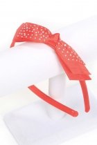 Red Simple Rhinestone Headband