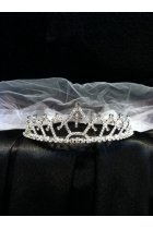 Rhinestone Crown With V