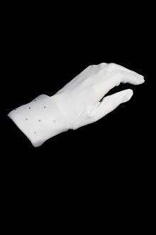 Satin Organza Cuff Rhinestone Glove