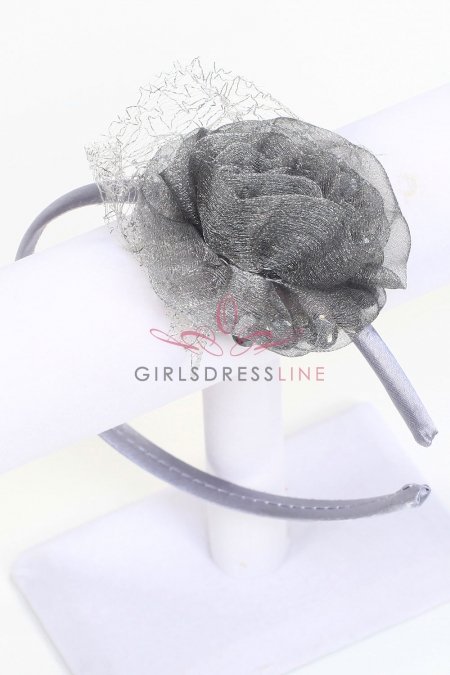 Silver Elegant Flower Headband