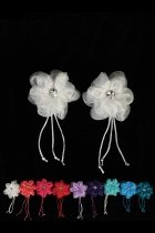 Small Colorful Hair Clips Pair Set with Rhinestone Accents