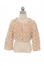 Taupe Cuddle Fur Bolero Jacket