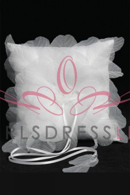 Tulle Petal Edged Ring Pillow Tulle Petal Edged Ring Pillow