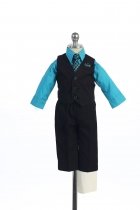 Turquoise 4pc Boys Vest Set