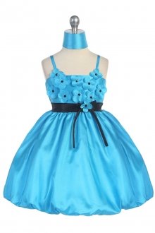 Turquoise Taffeta Flower Girl Dress Turquoise Taffeta Flower Girl Dress