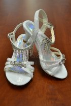 White Pageant Girl Sandals