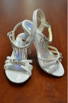 White Pageant Girl Sandals