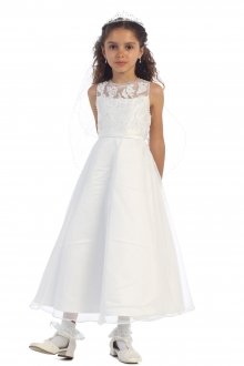 White Pearl sequence Flower Girl Dress & Junior Bridesmaid Dress White Pearl sequence Flower Girl Dress & Junior Bridesmaid Dress
