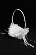 White Shell Shaped Flower Girl Basket