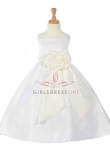 White/Ivory A-line Spaghetti Dress