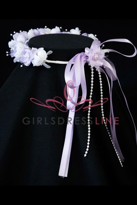 White/Lilac Crown for flower girl White/Lilac Crown for flower girl