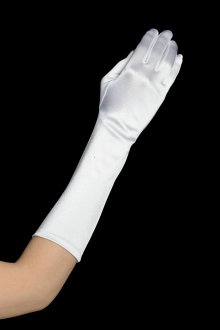 Women Long Colorful Satin Gloves