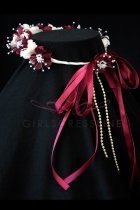Ivory/Burgundy Crown for flower girl
